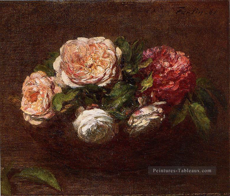 Jonquils et Capucines peintre de fleurs Henri Fantin Latour Peintures à l'huile